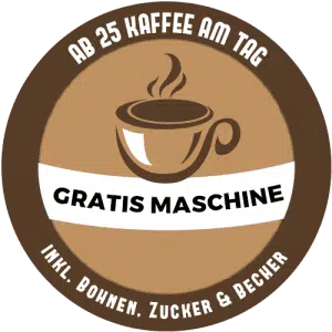 Gratis Kaffeemaschine am 25 Kaffee am Tag